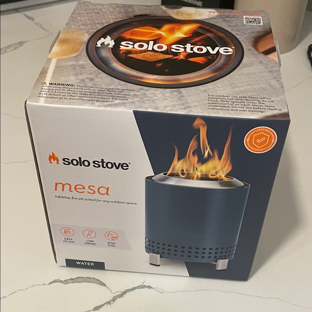 NEW Solo Stove Mesa Tabletop Fire Pit - Water